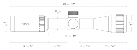 Оптический прицел Hawke Vantage 2-7x32 AO Mil-Dot (14111)